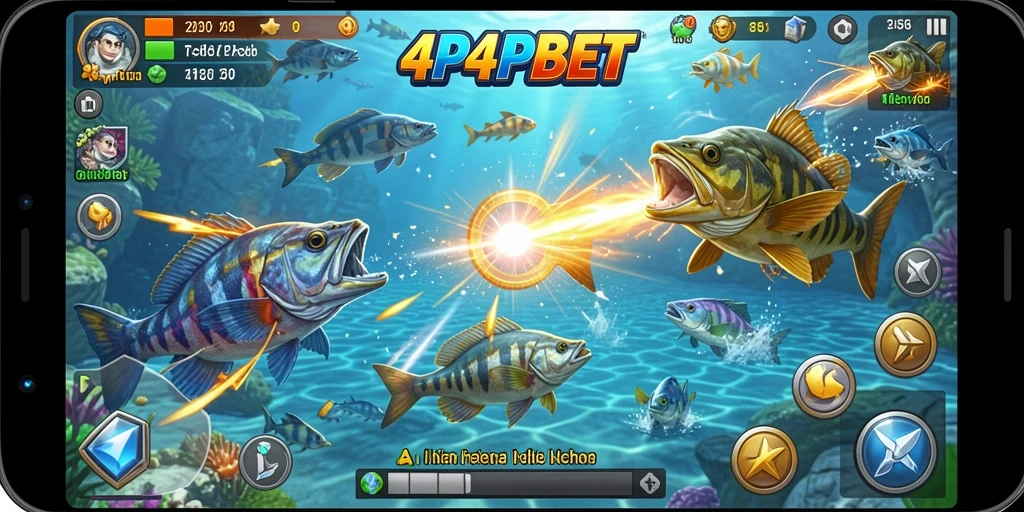 Gameplay seru saat menembak ikan di 4P4PBET.
