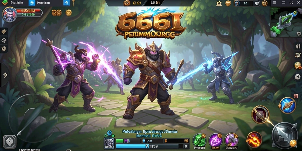 Tampilan gameplay seru di 666I yang menampilkan pertempuran epik.