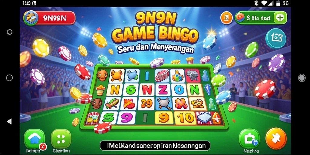 Gameplay seru Bingo di aplikasi 9N9N.
