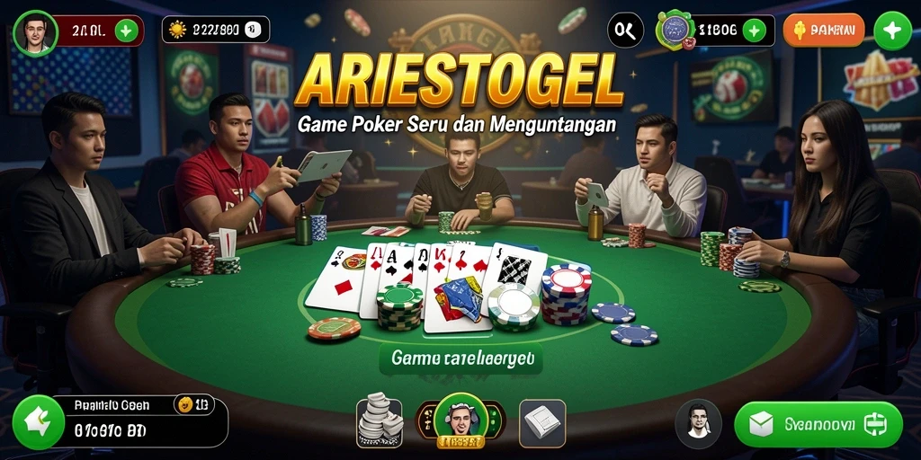 Gameplay menarik dari ARIESTOGEL yang menghadirkan pengalaman poker terbaik.