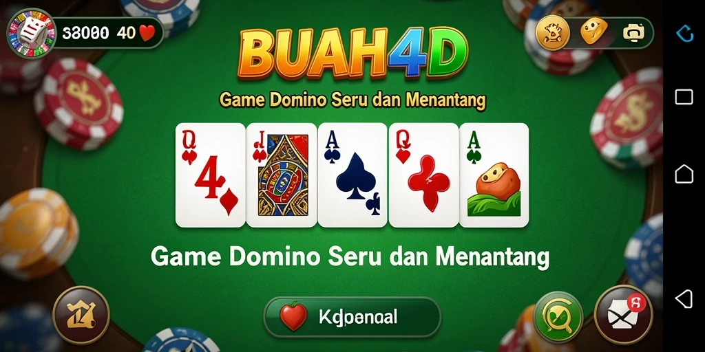 Tampilan gameplay seru BUAH4D yang menunjukkan keseruan bermain Domino.