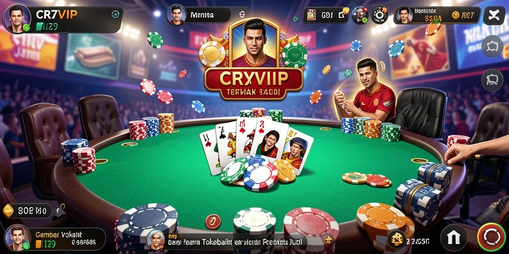 Tampilan gameplay Poker yang menarik dan realistis di CR7VIP.