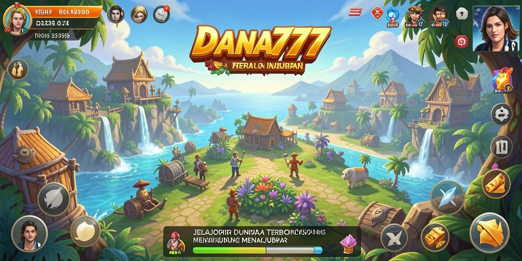 Screenshot gameplay DANA777 yang menunjukkan petualangan Open World.