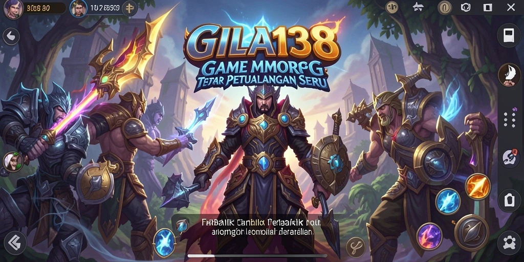 Screenshot menampilkan gameplay seru di dunia MMORPG GILA138.