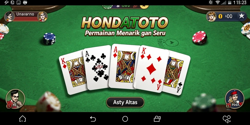 Tampilan permainan HONDATOTO dengan suasana Domino yang seru.