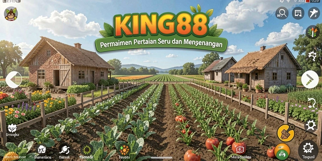 Screenshot gameplay KING88 menampilkan aktivitas bertani yang seru dan interaktif.
