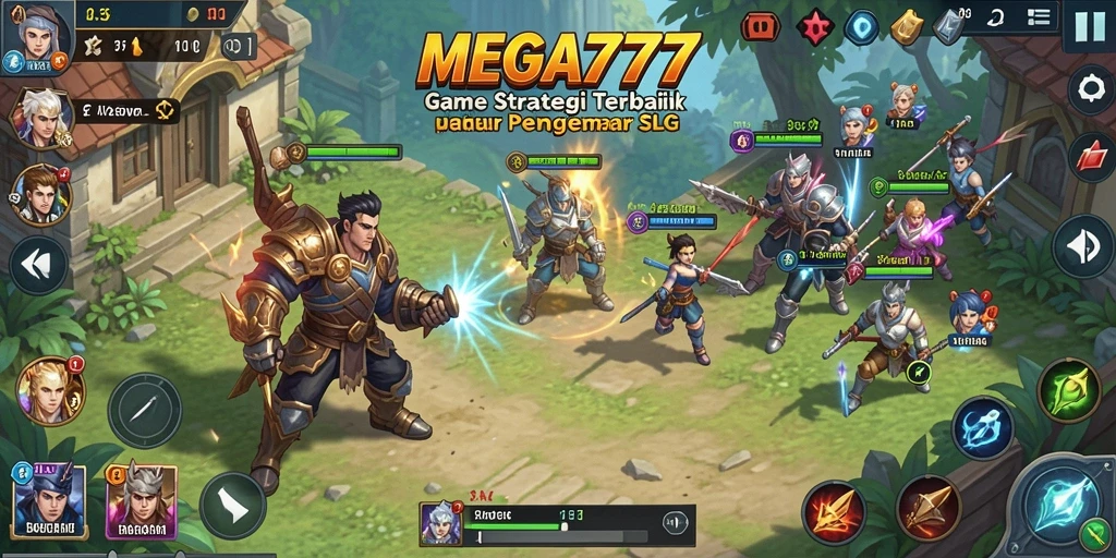 Tampilan dinamis game SLG MEGA777 dengan grafik yang memukau.