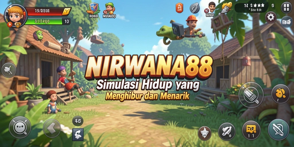 Screenshot gameplay NIRWANA88 yang menampilkan interaksi karakter.