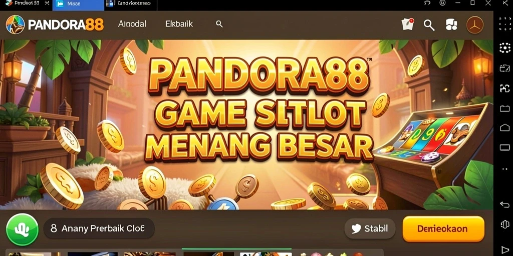 Screenshot utama PANDORA88 menampilkan gameplay Slot yang seru dan menarik.