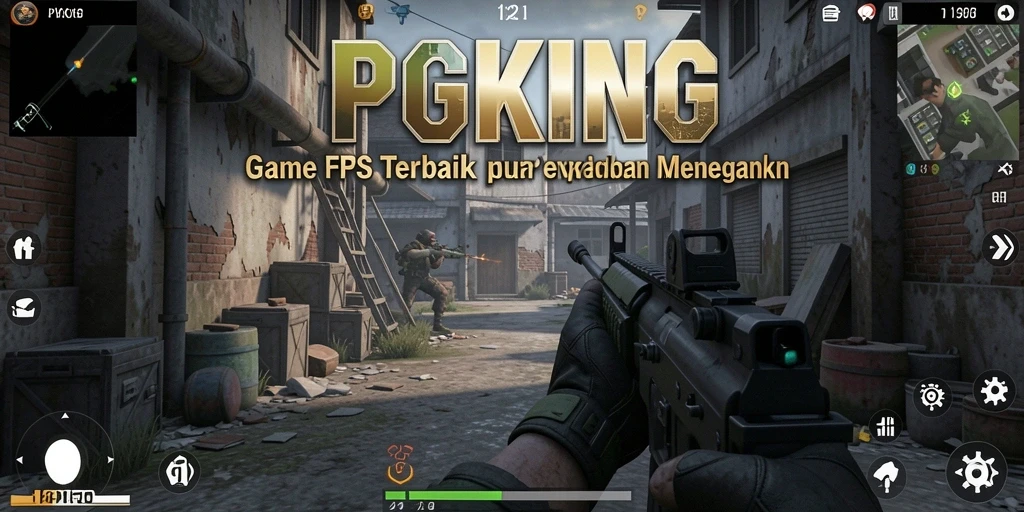 Screenshot PGKING menampilkan aksi tembak-menembak yang seru di arena FPS.