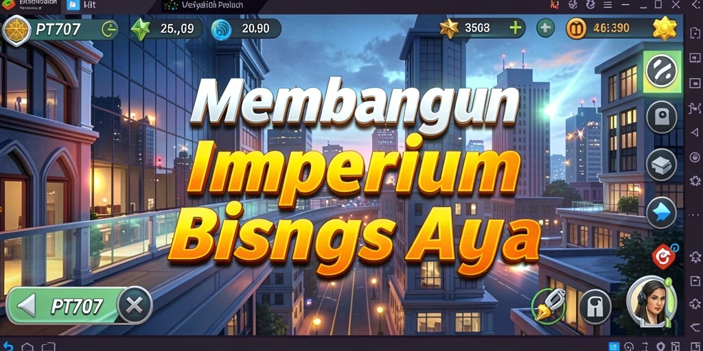 Tangkapan layar gameplay menunjukkan keseruan membangun bisnis di PT707.