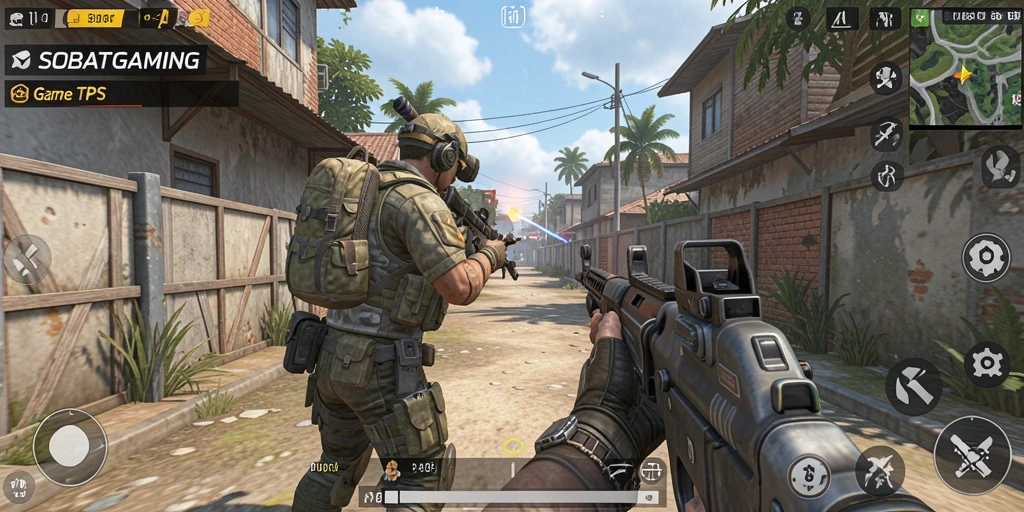 Gameplay SOBATGAMING yang memukau dengan aksi tembak-menembak seru.