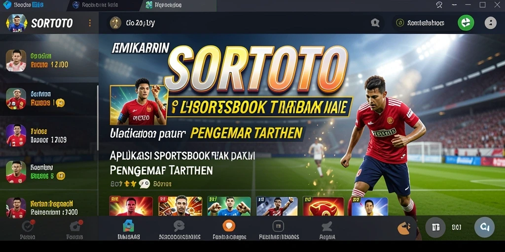 Screenshot SORTOTO menampilkan statistik dan taruhan langsung dalam olahraga.
