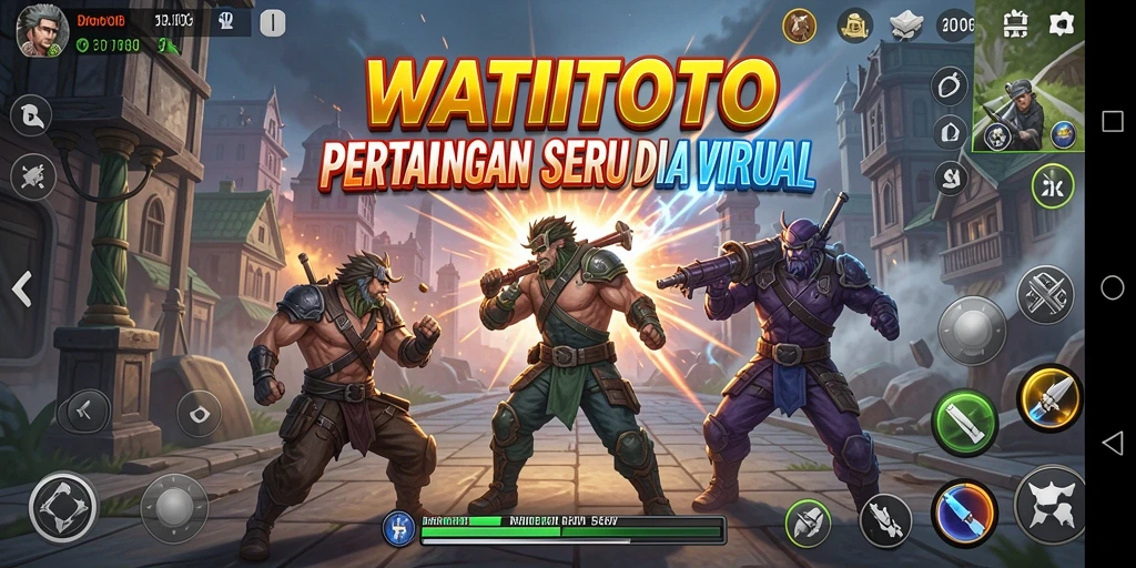 Tampilan gameplay WATITOTO dengan aksi pertarungan yang mendebarkan.